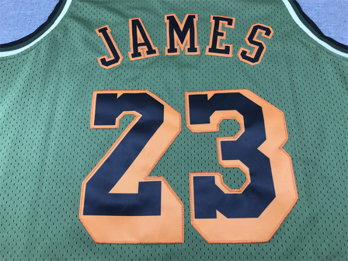 Mitchell&ness 2018-19 Los Angeles Lakers 23 JAMES Basketball Shirt Green NBA Jersey