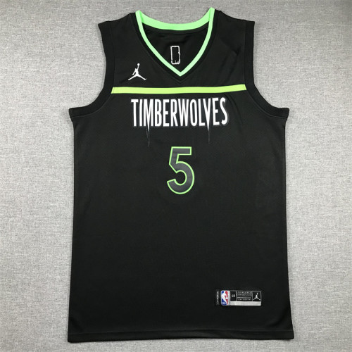2024 Statement Edition Minnesota Timberwolves 5 EDWARDS Black NBA Jersey Basketball Shirt
