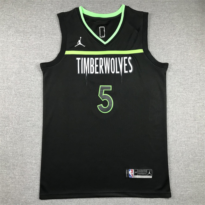 2024 Statement Edition Minnesota Timberwolves 5 EDWARDS Black NBA Jersey Basketball Shirt