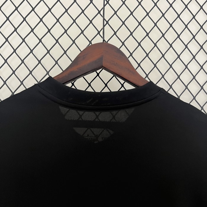 Fan Version 2023-2024 Barcelona X Balmain Black Soccer Jersey