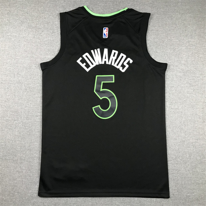 2024 Statement Edition Minnesota Timberwolves 5 EDWARDS Black NBA Jersey Basketball Shirt