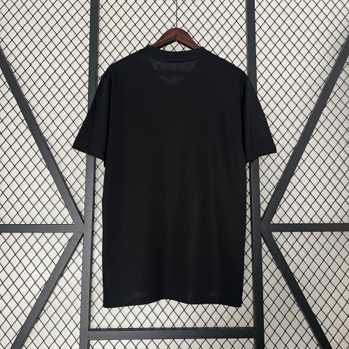 Fan Version 2023-2024 Barcelona X Balmain Black Soccer Jersey