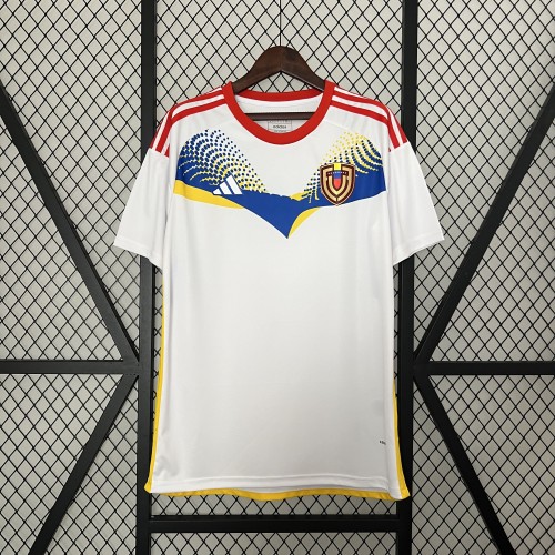 Fan Version 2024 Venezuela Away White Soccer Jersey Football Shirt