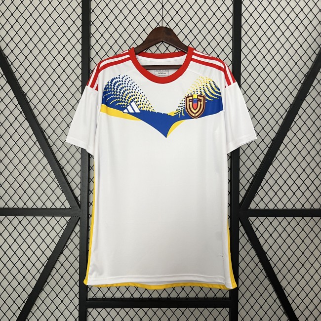 Fan Version 2024 Venezuela Away White Soccer Jersey Football Shirt