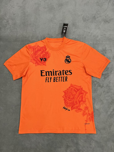 Fan Version 2024 Y-3 Real Madrid Orange Soccer Jersey Real Football Shirt