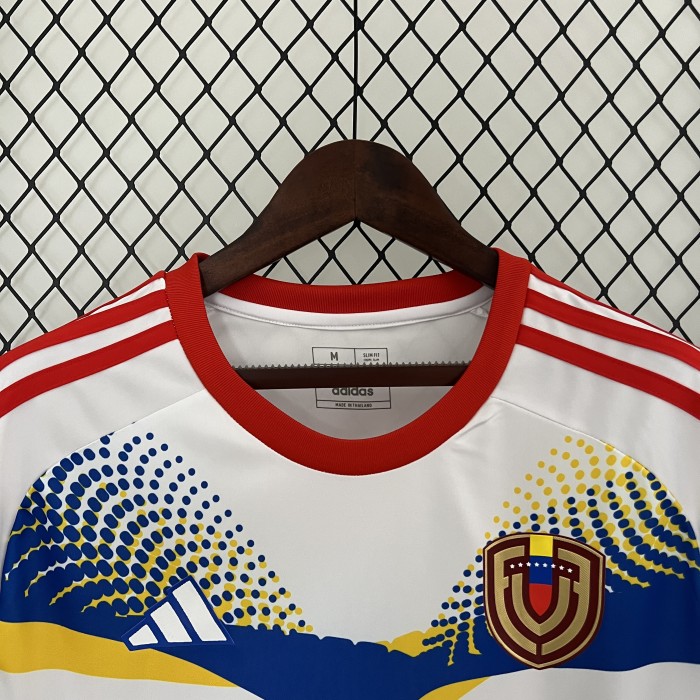 Fan Version 2024 Venezuela Away White Soccer Jersey Football Shirt