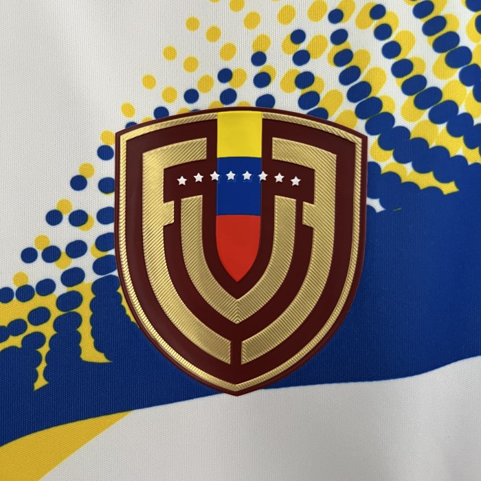 Fan Version 2024 Venezuela Away White Soccer Jersey Football Shirt