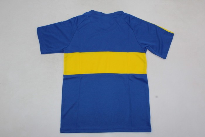 Retro Kids Kit Youth Uniform 1981 Boca Juniors Home Soccer Jersey Shorts Child Vintage Football Kit