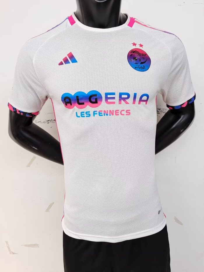 Player Version 2024 Algeria Away White Soccer Jersey