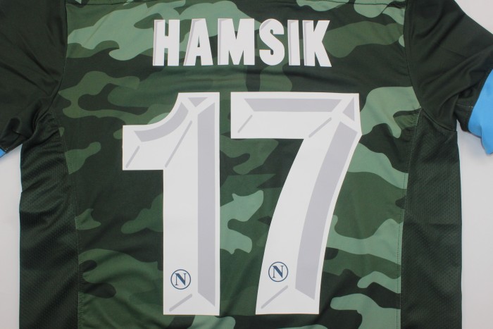 with Serie A Patch Retro Jersey 2013-2014 Calcio Napoli HAMSIK 17 Home Vintage Soccer Jersey Football Maillot