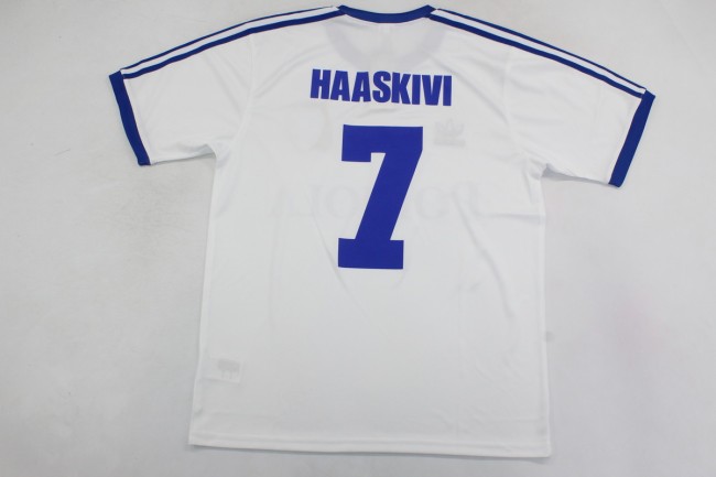 Retro Jersey 1982 Finland HAASKIVI 7 Home Soccer Jersey Vintage Football Shirt