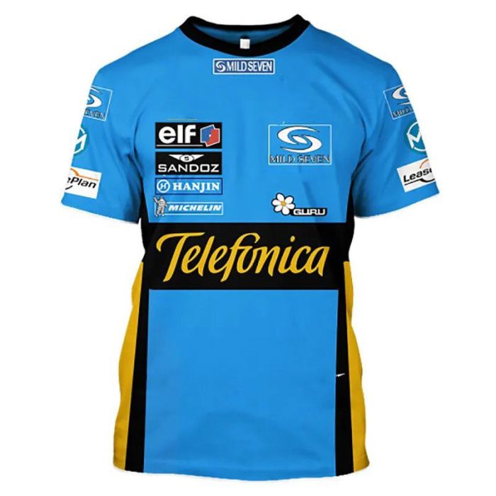 Renault F1 Fernando Alonso racing suit Blue Racing Polo