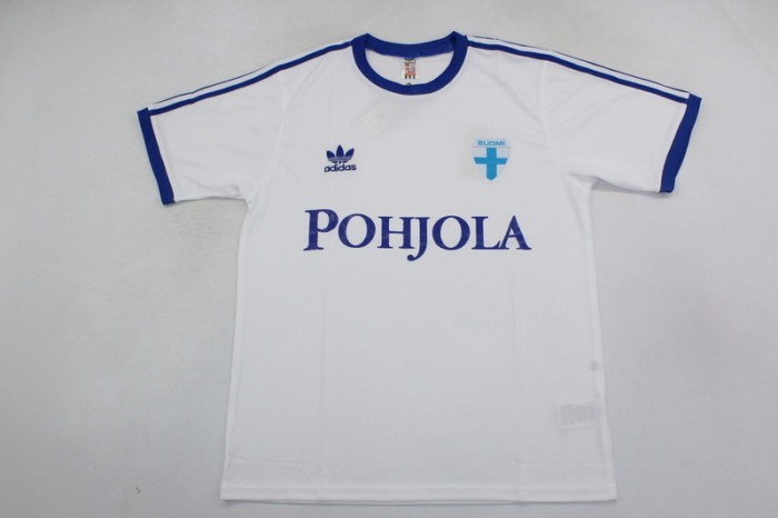 Retro Jersey 1982 Finland HAASKIVI 7 Home Soccer Jersey Vintage Football Shirt