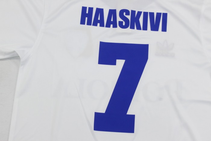Retro Jersey 1982 Finland HAASKIVI 7 Home Soccer Jersey Vintage Football Shirt