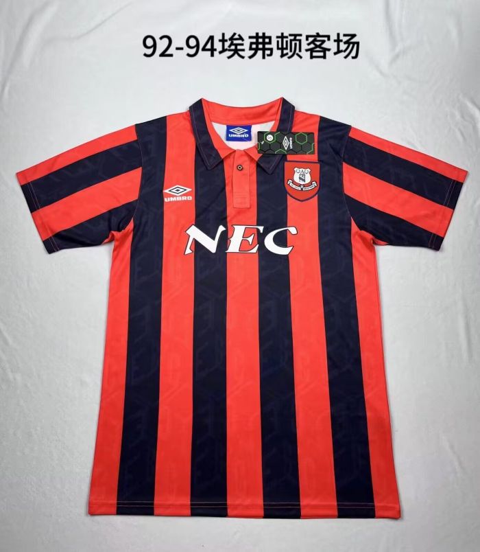Retro Jersey 1992-1994 Everton Away Soccer Jersey Vintage Football Shirt
