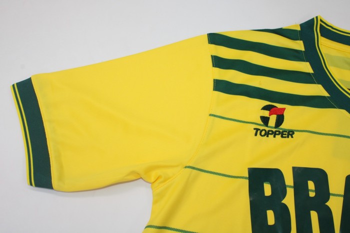Retro Jersey 1984 Brazil Home Soccer Jersey Vintage Brasil Camisetas de Futbol
