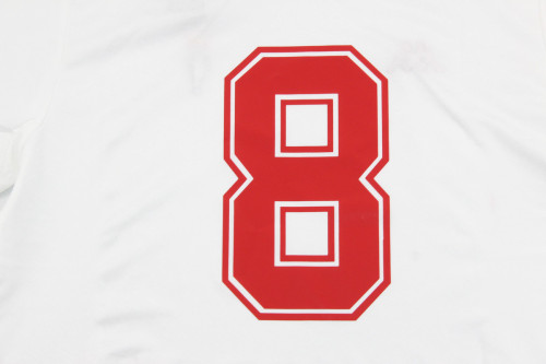 Retro Jersey 1989-1990 AC Milan 8 Away White Vintage Soccer Jersey