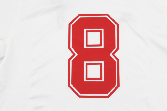 Retro Jersey 1989-1990 AC Milan 8 Away White Vintage Soccer Jersey