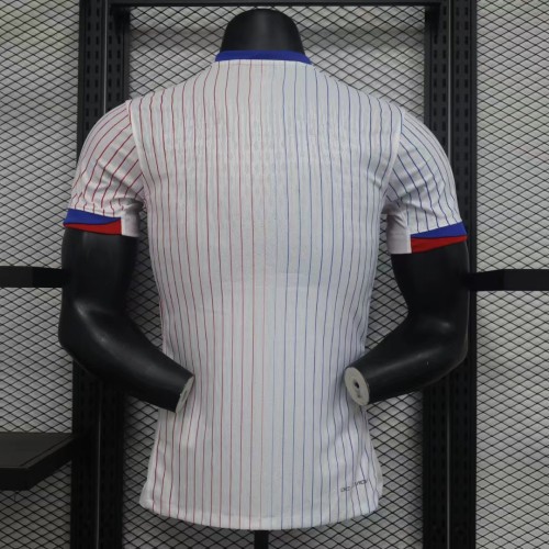 Player Version 2024 France Away White Soccer Jersey Football Shirt