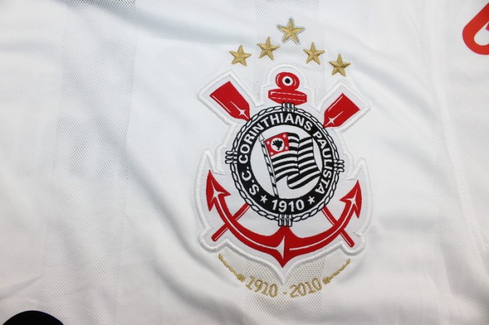 Retro Camisetas de Futbol 2010-2011 Corinthians Home Vintage Soccer Jersey
