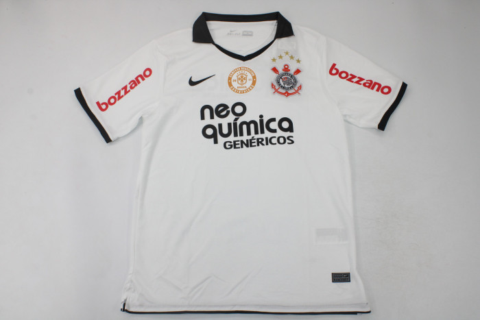 with Front Patch Retro Camisetas de Futbol 2010-2011 Corinthians ADRIANO 10 Home Vintage Soccer Jersey
