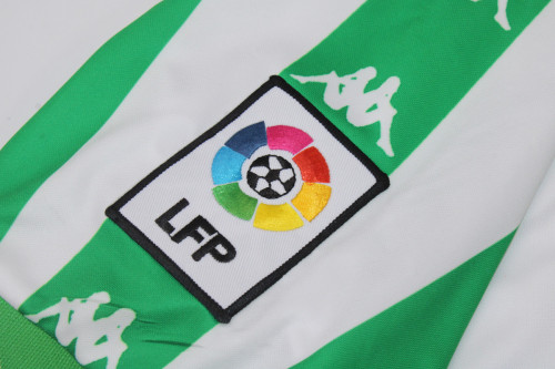 with LFP Patch Retro Jersey 2000-2001 Real Betis Home Vintage Soccer Jersey