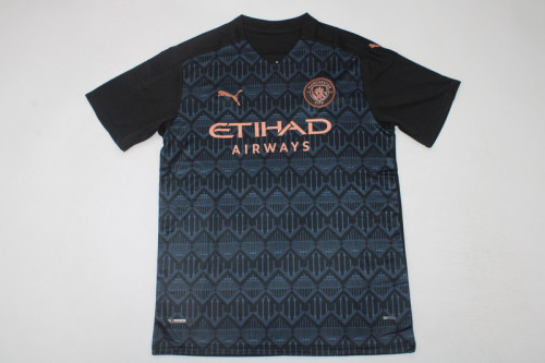 Retro Man City Shirt 2020-2021 Manchester City Away Black Soccer Jersey Vintage Football Shirt