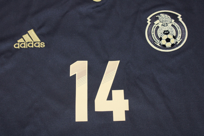 Long Sleeve Retro Shirt 2011-2012 Mexico CHICHARITO 14 Away Black Vintage Soccer Jersey Football Shirt