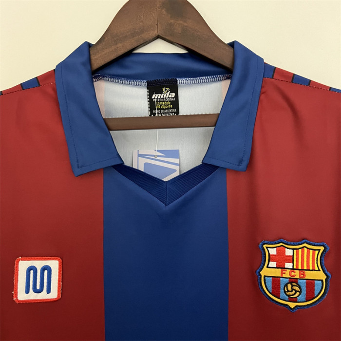 Retro Jersey 1980-1982 Barcelona Home Soccer Jersey Vintage Football Shirt
