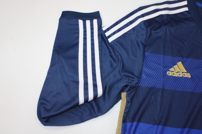 Long Sleeve Retro Jersey 2014 Argentina Home LS Soccer Jersey Vintage Football Shirt