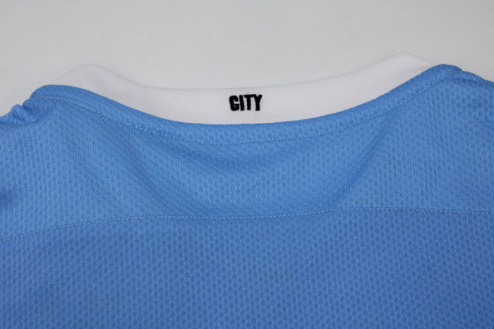 Retro Man City Shirt 2020-2021 Manchester City Home Soccer Jersey Vintage Football Shirt