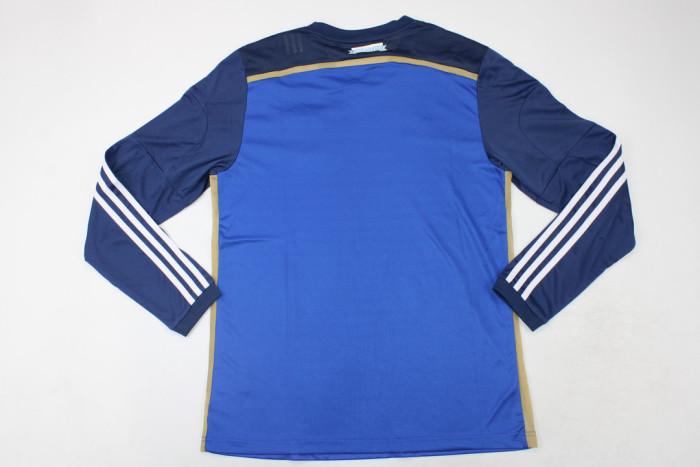 Long Sleeve Retro Jersey 2014 Argentina Home LS Soccer Jersey Vintage Football Shirt