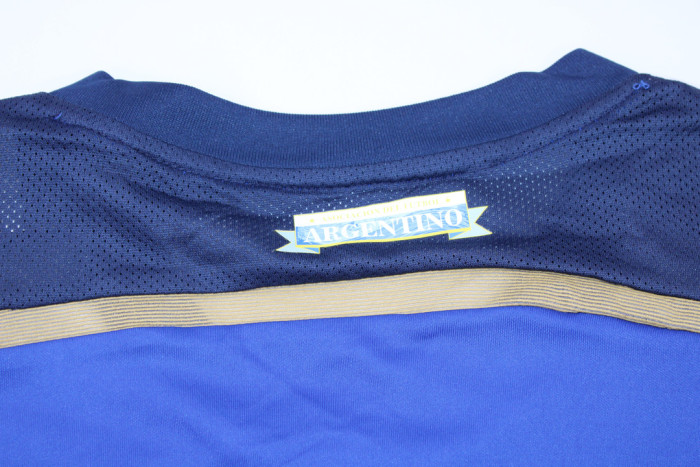 Long Sleeve Retro Jersey 2014 Argentina Home LS Soccer Jersey Vintage Football Shirt