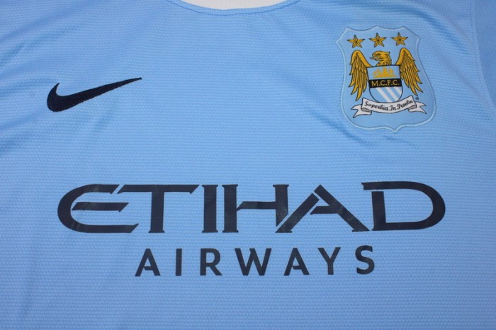 with UCL Patch Retro Jersey 2013-2014 Manchester City Home Soccer Jersey Vintage Man City Football Shirt