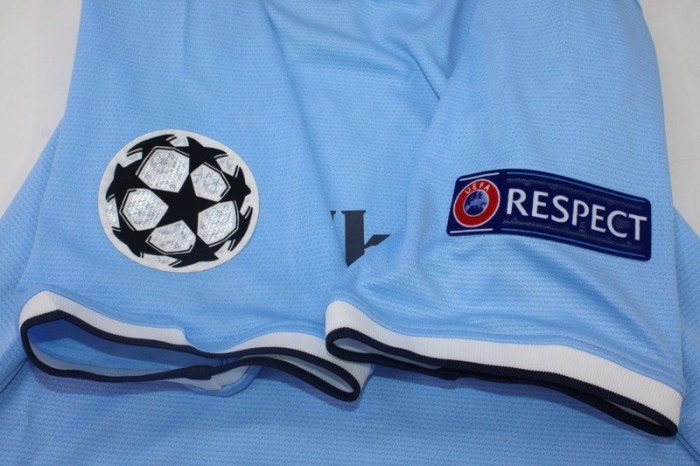with UCL Patch Retro Jersey 2013-2014 Manchester City TOURE YAYA 42 Home Soccer Jersey Vintage Man City Football Shirt
