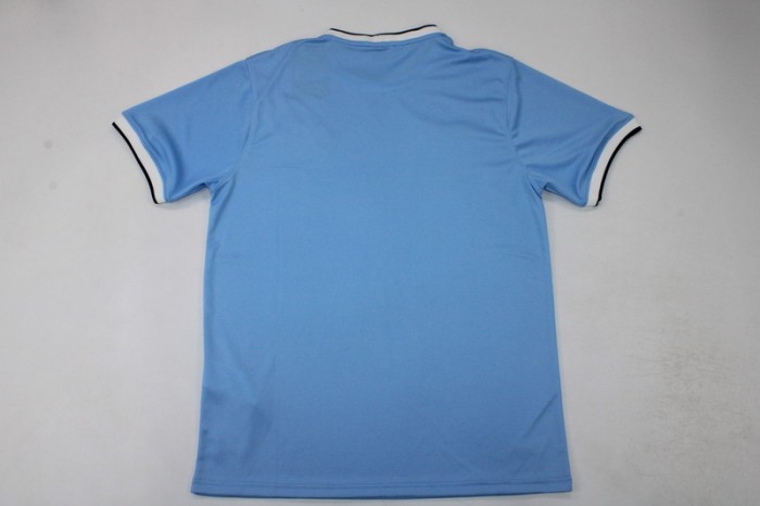 with UCL Patch Retro Jersey 2013-2014 Manchester City Home Soccer Jersey Vintage Man City Football Shirt