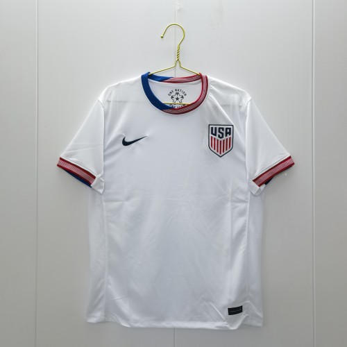 Fan Version 2024 USA Home Soccer Jersey United States Football Shirt