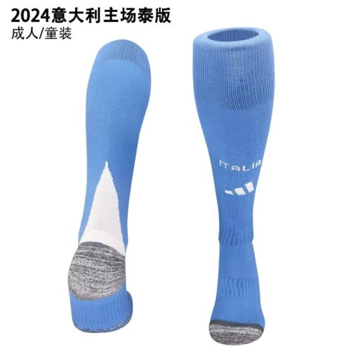 Youth/Adult Italy 2024 Home Soccer Socks Football Socks