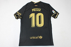 with BEKO+LFP Patch Retro Jersey2020-2021 Barcelona MESSI 10 Away Black Soccer Jersey Vintage Football Shirt