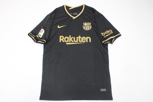 with BEKO+LFP Patch Retro Jersey2020-2021 Barcelona Away Black Soccer Jersey Vintage Football Shirt