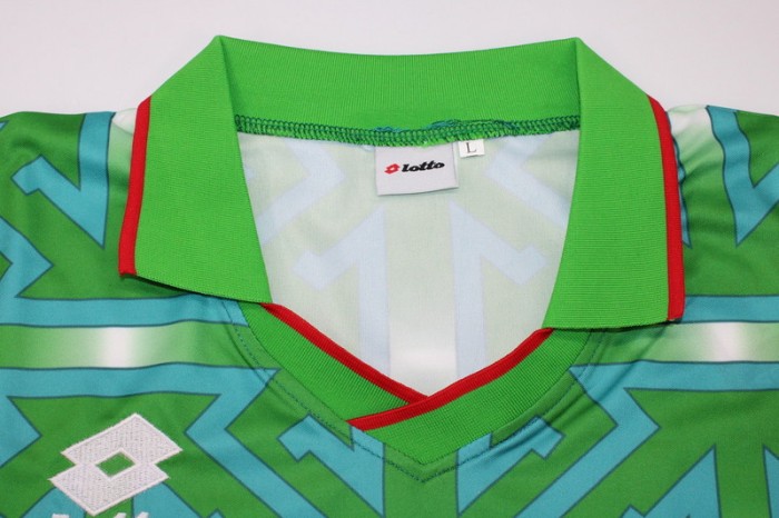 Retro Jersey 1994-1995 Morocco IBN BATTUTA 9 Away Green Soccer Jersey Vintage Football Shirt