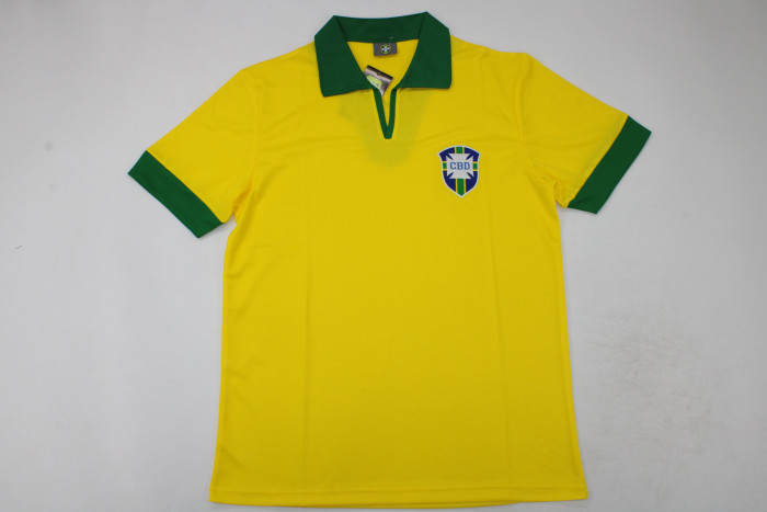 Retro Jersey 1962 Brazil 7 Home Soccer Jersey Vintage Brasil Camisetas de Futbol