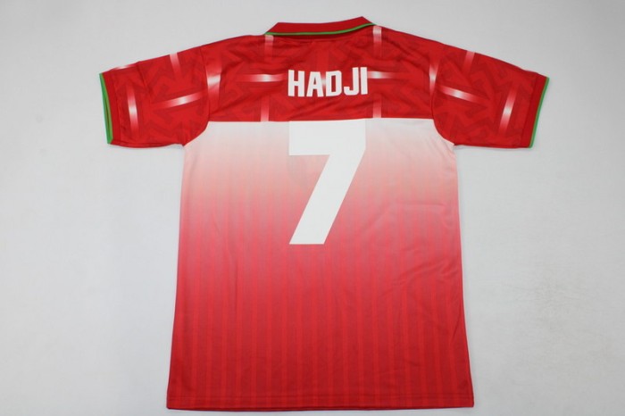 Retro Jersey 1994-1995 Morocco HADJI 7 Home Soccer Jersey Vintage Football Shirt