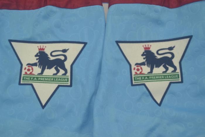 with EPL Patch Retro Jersey 1995-1997 West Ham United Home Soccer Jersey Vintage Football Shirt