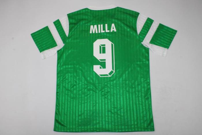 Retro Jersey 1990 Cameroon MILLA 9 Home Soccer Jersey Cameroun Vintage Football Shirt