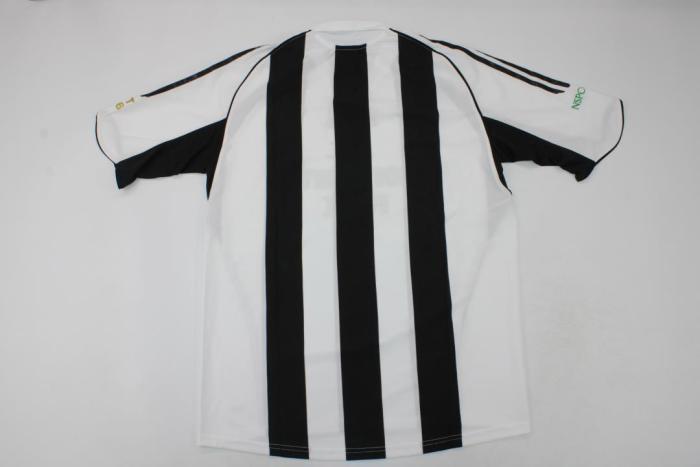 with Front Lettering Retro Jersey 2005-2006 Newcastle United Home Soccer Jersey Vintage Football Shirt