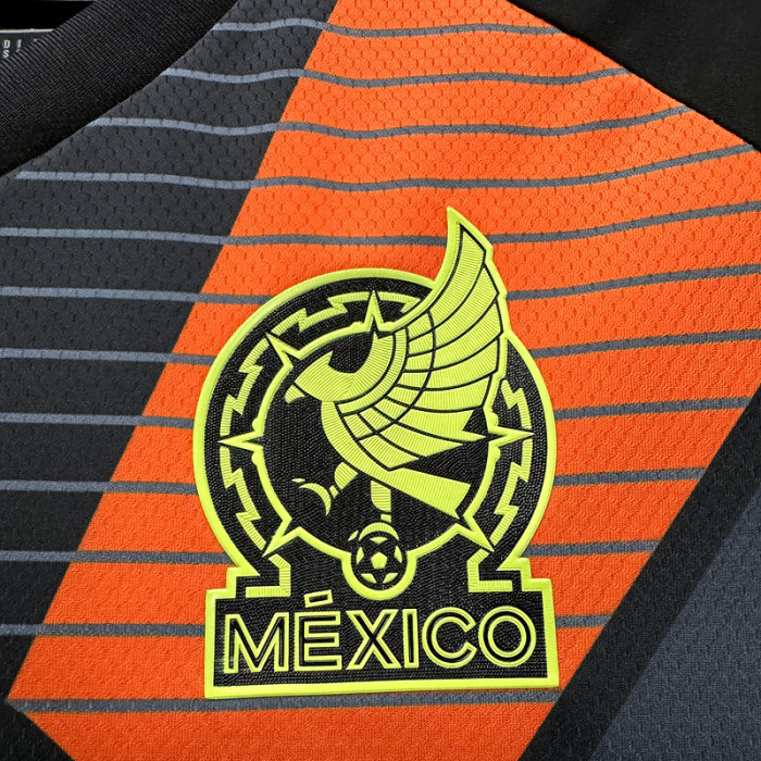 Fan Version 2024 Mexico Black Goalkeeper Soccer Jersey Adulto Camiseta de Futbol
