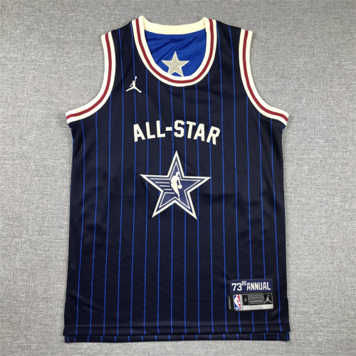 Youth NBA All Stars 34 ANTETOKOUNMPO Basketball Shirt Blue Kids NBA Jersey