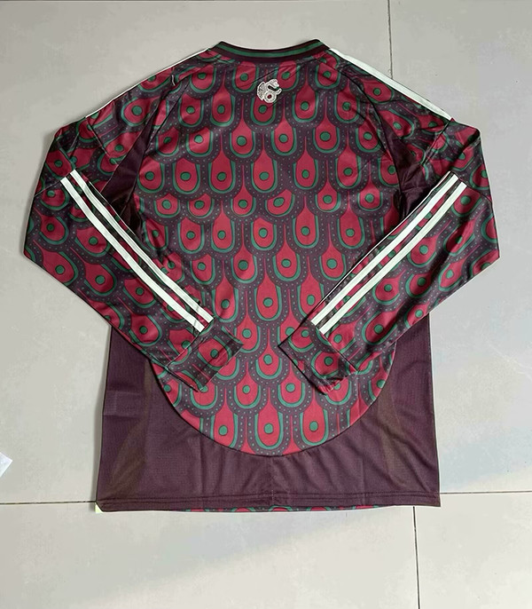 Long Sleeve Fan Version Mexico 2024 Home Soccer Jersey Adulto Camiseta de Futbol