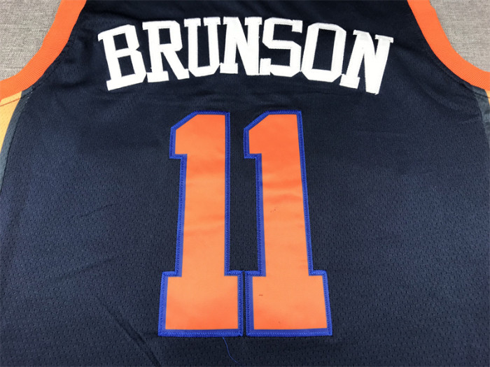 Statement Edition New York Knicks 11 BRUNSON Dark Blue NBA Shirt